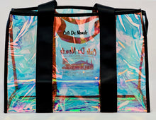 Iridescent Tote Black Straps