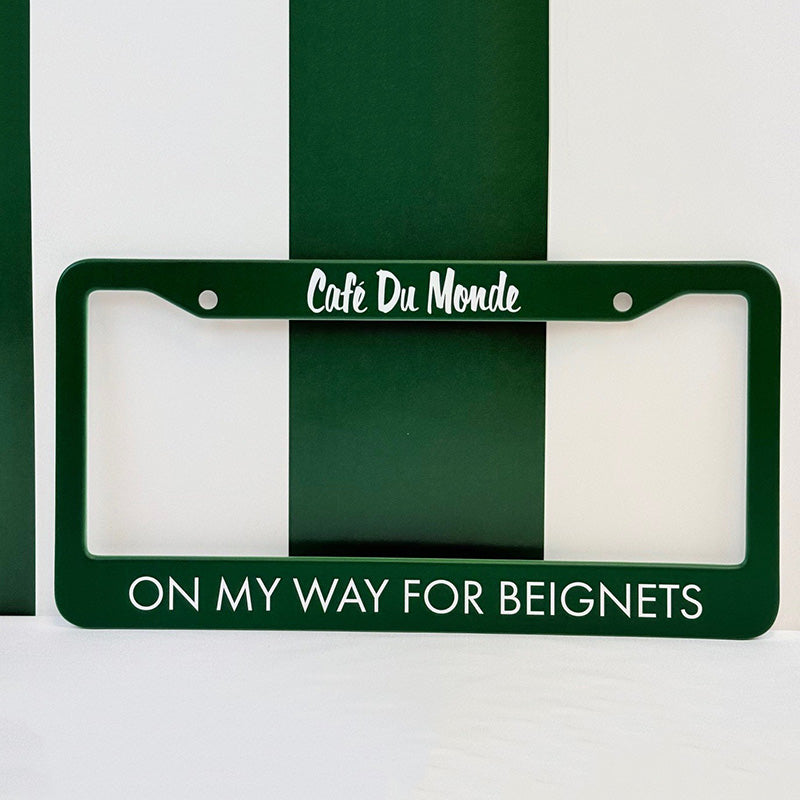 “On My Way for Beignets” License Plate Cover