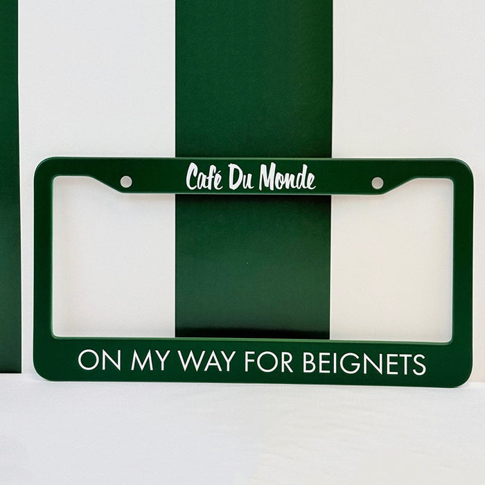 “On My Way for Beignets” License Plate Cover