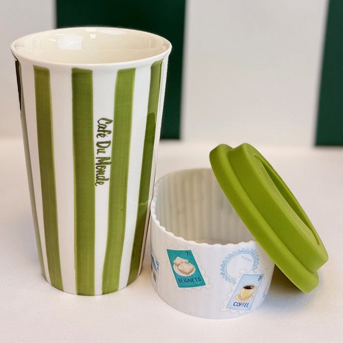 Striped Travel Cup